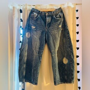 We the Free Good Luck Mid Rise Barrel Jeans